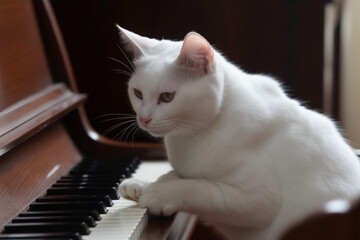 Generative AI.
a cat playing the piano