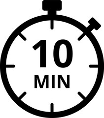 Minute timer icon - The indicates the limited cooking time or deadline. Vector illustration