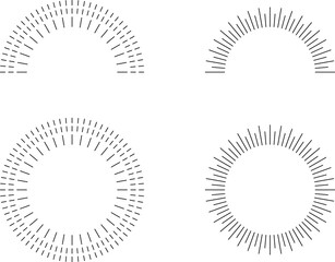 Sunburst. Hand drawn vector illustration.