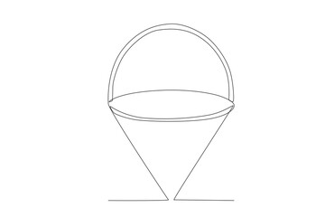 Vector simple line of corong one line concept of fire department equipment drawing and continuous line.

