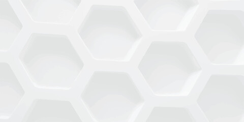  white marble wall with hexagon tiles for texture and Abstract white hexagon concept background. Honeycomb patterned wood panels in hexagonal shape background. 