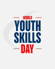 World Youth Skills day, background template Holiday concept