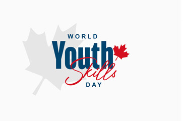 World Youth Skills day, background template Holiday concept