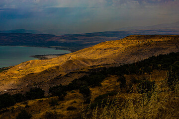 Mountains and lake in the valley
