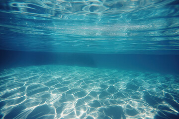 Fototapeta na wymiar Blue and surface underwater background