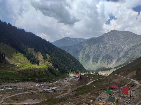 Landscape in the mountains naran pakistan