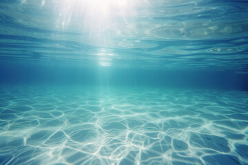 Fototapeta na wymiar Blue and surface underwater background