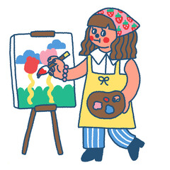 cute girl artist
