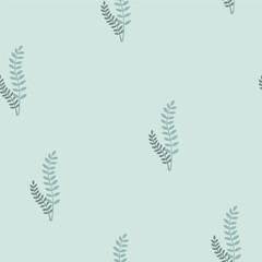 Vector seamless pattern with leaves and flowers. This collection is perfect for creating book and notepad covers, art prints, postcards, stickers, posters, collages, branding.