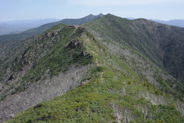 Fototapeta na wymiar アポイ岳周辺の稜線（北海道・アポイ岳） 