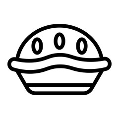 apple pie line icon