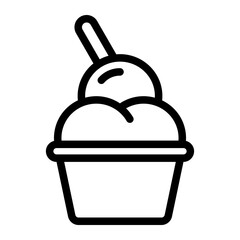 ice cream line icon