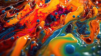 Background mixed liquid paint colorful colors. Luxury marble texture. Marble wallpaper oil slick watercolor. liquid oil background. generative ai