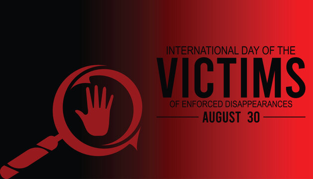 International Day of the Victims of Enforced Disappearances vector illustration. banner, Holiday, poster, card and background design.