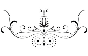 Fototapeta premium Flower border decorative design element Wedding banners, frames, labels, black lines on white.