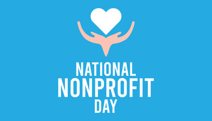 National Nonprofit Day, On 17 august. banner, Holiday, poster, card and background design.