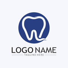 Dental Logo Design vector template.Creative Dentist Logo. Dental Clinic Vector Logo.