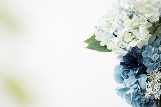 紫陽花や6月のジューンブライドなどの青いイメージの花
