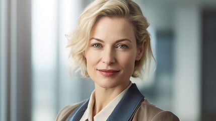 笑顔のビジネスウーマン　AIイラスト