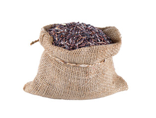 Rice Berry in sack on transparent png