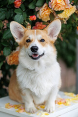 Beautiful dog. Corgi breed portrait.