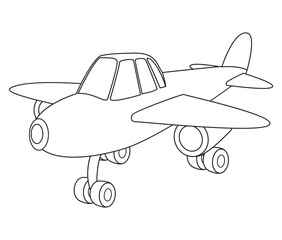 airplane outline vector illustration © A 5