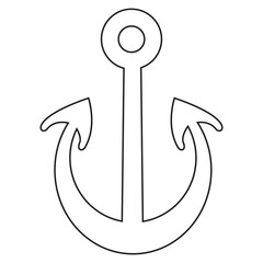 anchor outline vector illustration