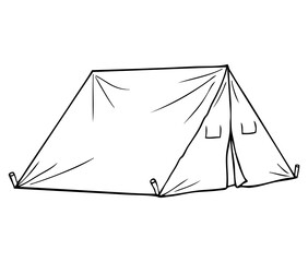 tent sketch illustration