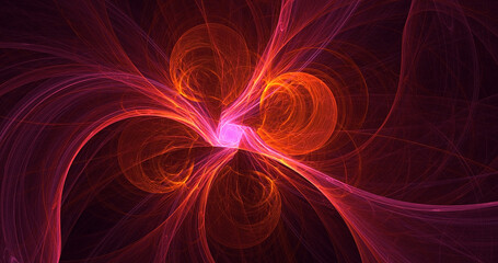 3D rendering abstract fractal light background