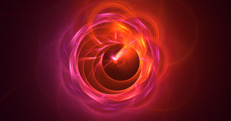 3D rendering abstract round light background