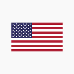 USA American flag icon vector. The Flag Of The United States Of America. Flag of USA, America or Independence day icon flat