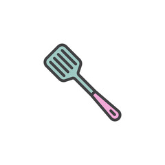 Kitchen spatula filled outline icon