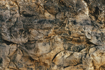 Stone cliff surface as rough natural background and texture