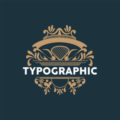 Vector Decorative Vintage Typography Elements, Greeting Card Design, Fancy Ornament Calligraphic Invitation, Retro Style Ribbon Labels And Badges