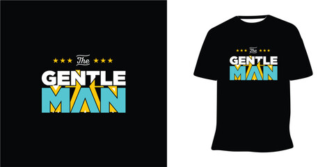The gentleman lettering t-shirt design vector