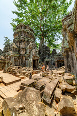 Ruins of Ta Prohm temple in Angkor, Cambodia