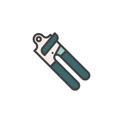 Tin opener filled outline icon