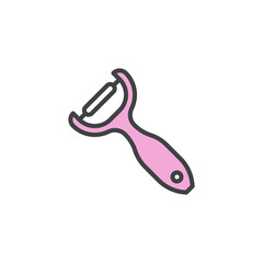Potato Peeler Filled outline icon