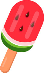 Watermelon popsicle png, transparency. Vector Illustration.