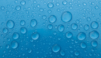 Blue waterdrops