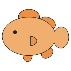 marine life cute element animal life in under sea world underwater