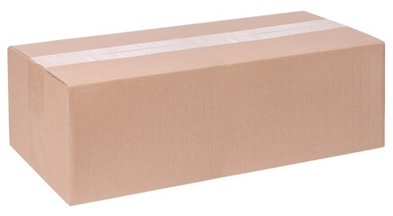 brown cardboard box mockup isolated