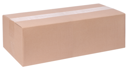 brown cardboard box mockup isolated