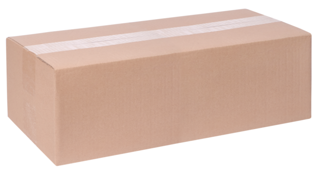 brown cardboard box mockup isolated