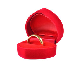 red box and gold ring on transparent png