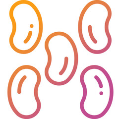 jelly bean gradient line icon