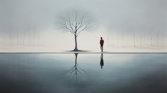 Inner Reflections: Minimal Art Encouraging Self-Exploration and Emotional Growth | generative ai