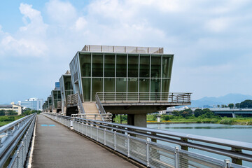神奈川県を流れる相模川の風景
相模川大堰