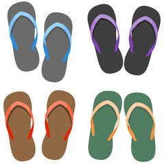 Colorful Flip flops set