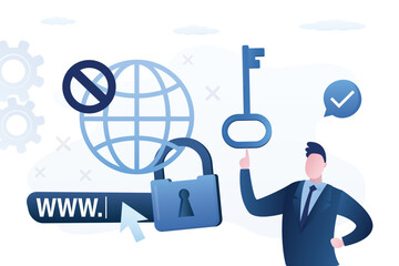 System administrator hold access key. Parental control. Government ban or ISP restrictions. Blocked, prohibited or inappropriate content for kids. Access restrict online.